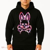 Scary Skull And Crossbones Bad Rabbit Horror Bunny Halloween Hoodie thumb 2