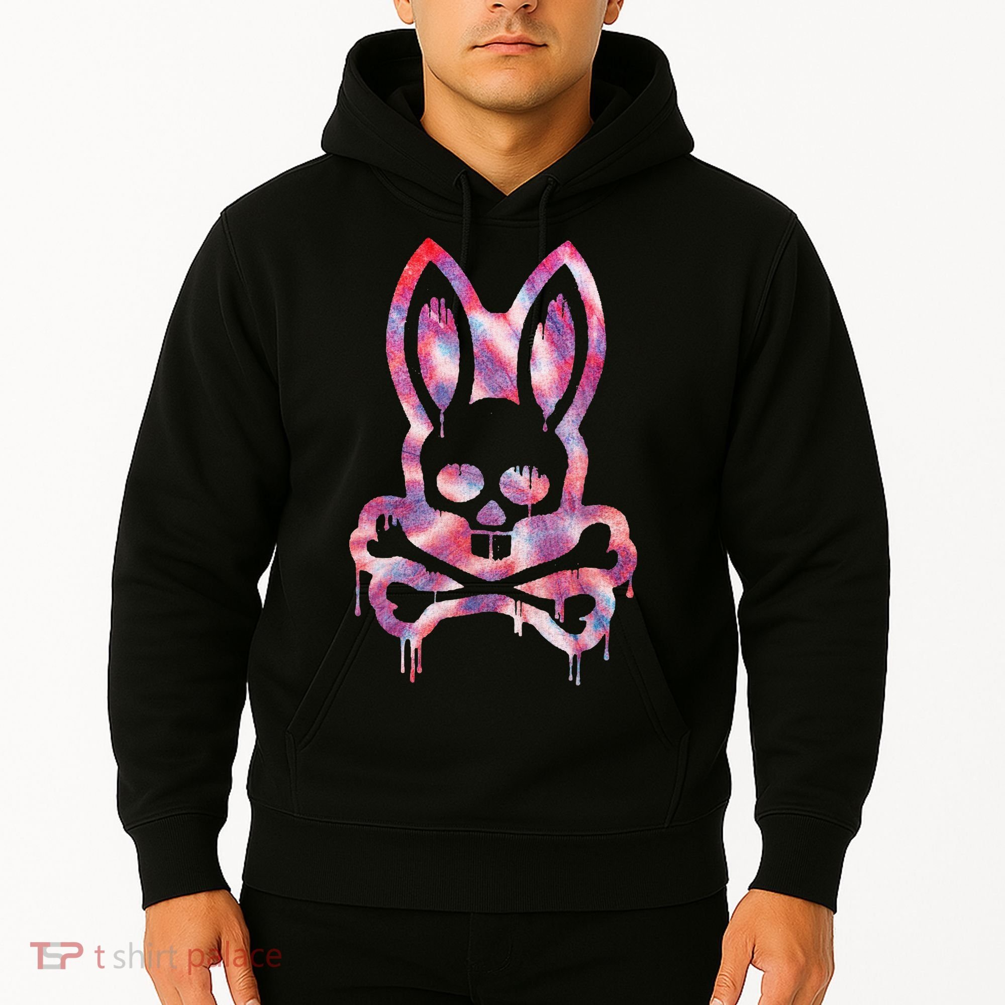 Scary Skull And Crossbones Bad Rabbit Horror Bunny Halloween Hoodie