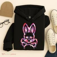 Scary Skull And Crossbones Bad Rabbit Horror Bunny Halloween Hoodie thumb 4