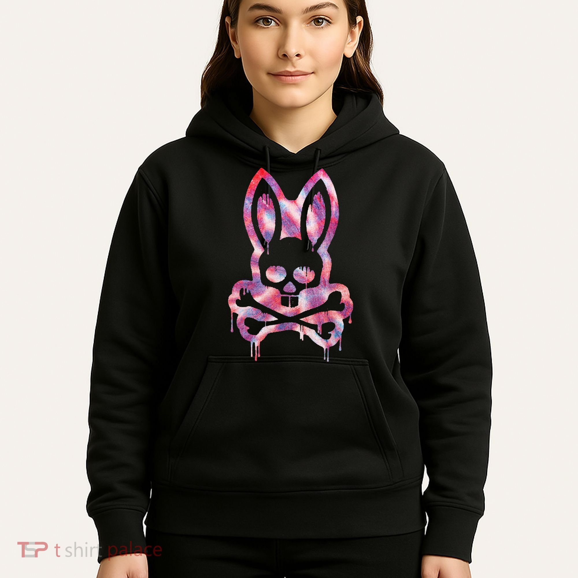 Scary Skull And Crossbones Bad Rabbit Horror Bunny Halloween Hoodie