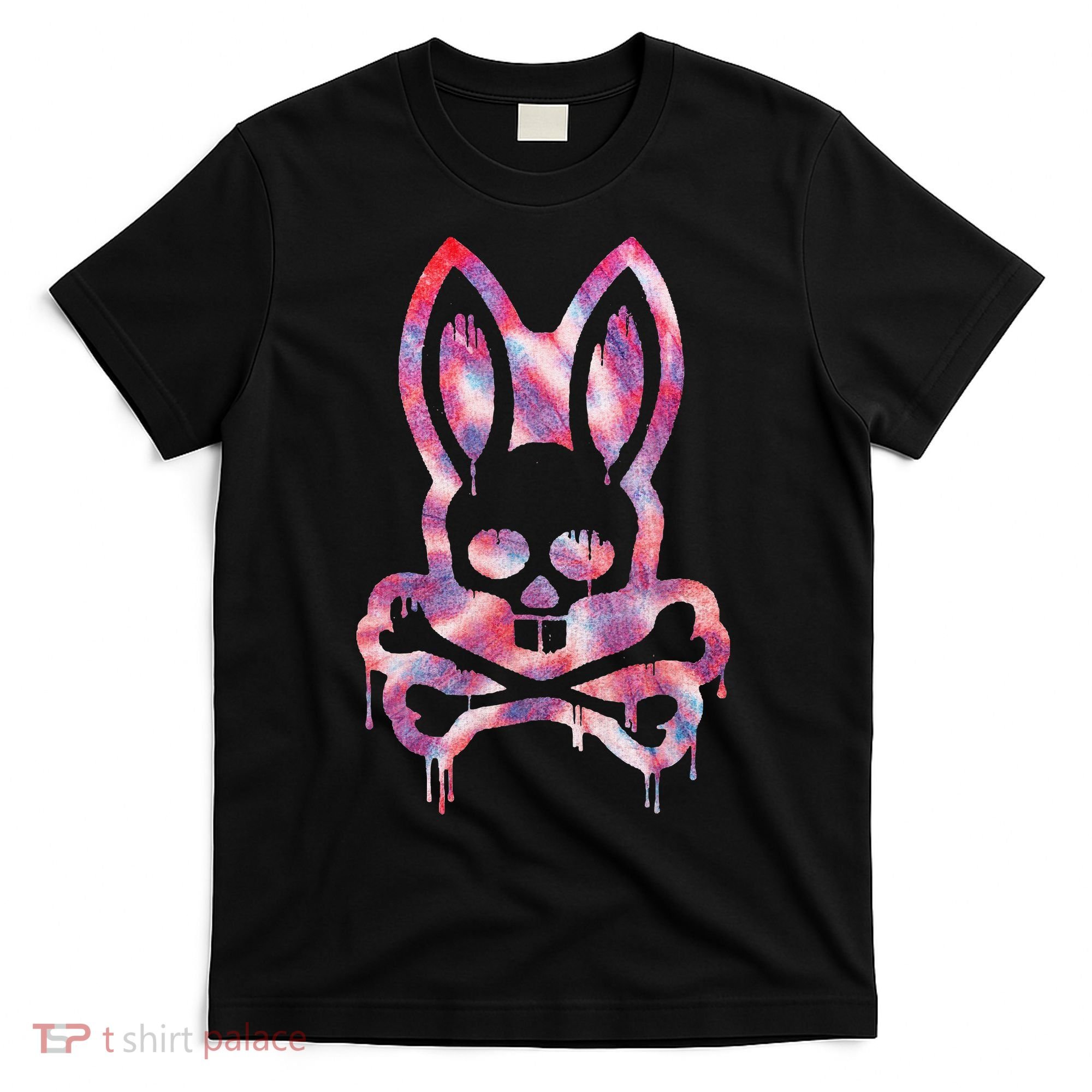 Scary Skull And Crossbones Bad Rabbit Horror Bunny Halloween T-Shirt
