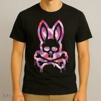 Scary Skull And Crossbones Bad Rabbit Horror Bunny Halloween T-Shirt thumb 3