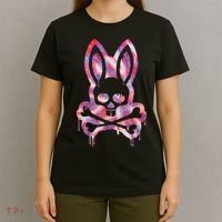 Scary Skull And Crossbones Bad Rabbit Horror Bunny Halloween T-Shirt thumb 4