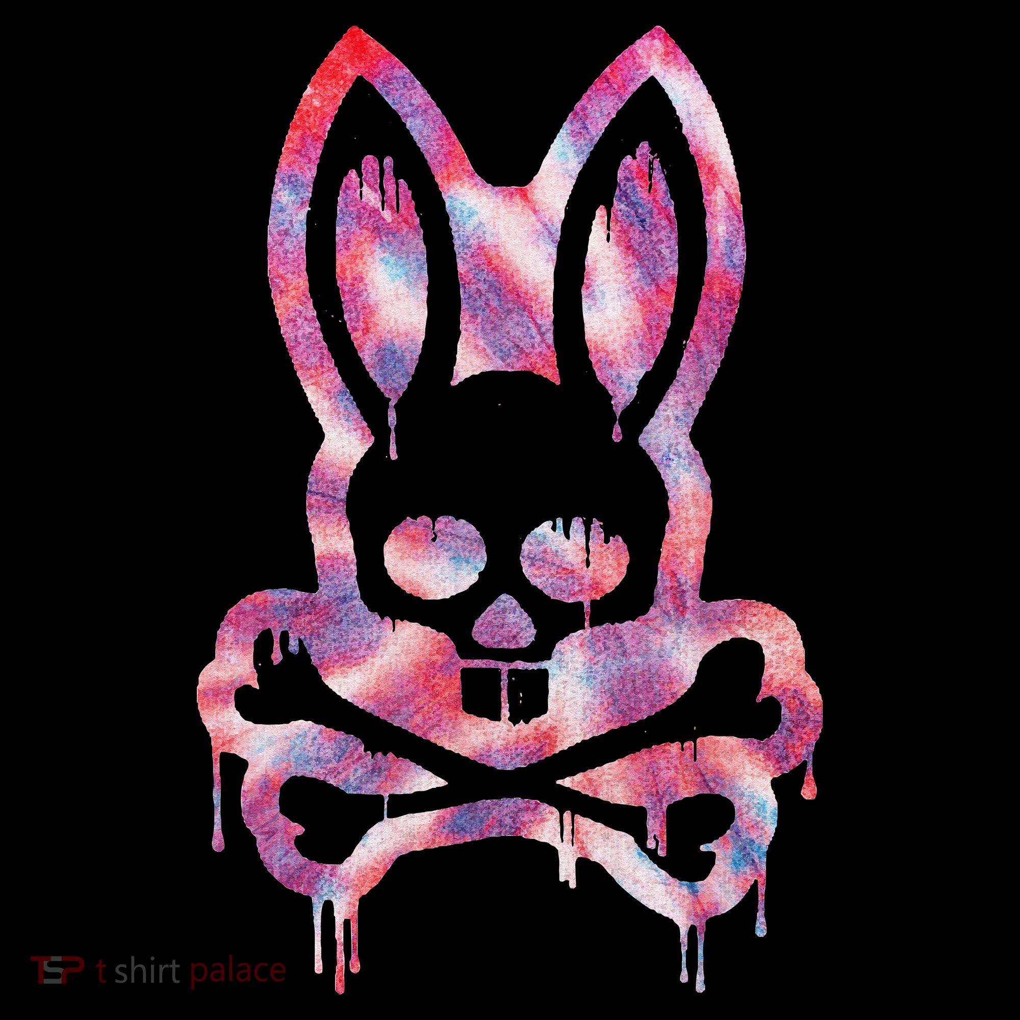 Scary Skull And Crossbones Bad Rabbit Horror Bunny Halloween T-Shirt