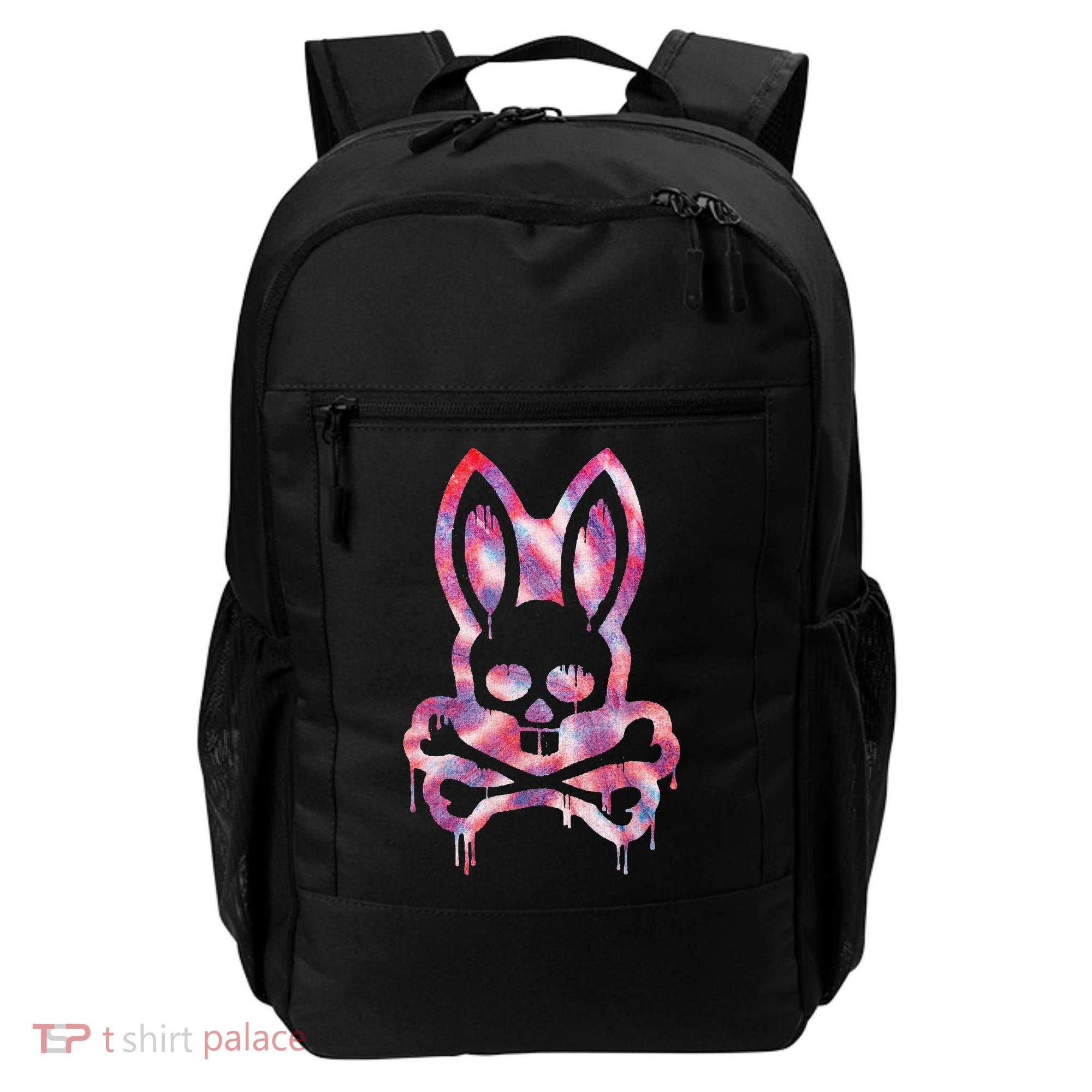 Scary Skull And Crossbones Bad Rabbit Horror Bunny Halloween Backpack