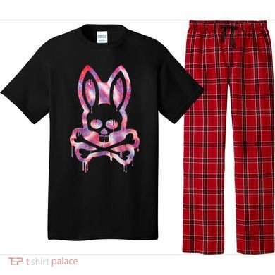 Scary Skull And Crossbones Bad Rabbit Horror Bunny Halloween Pajama Set