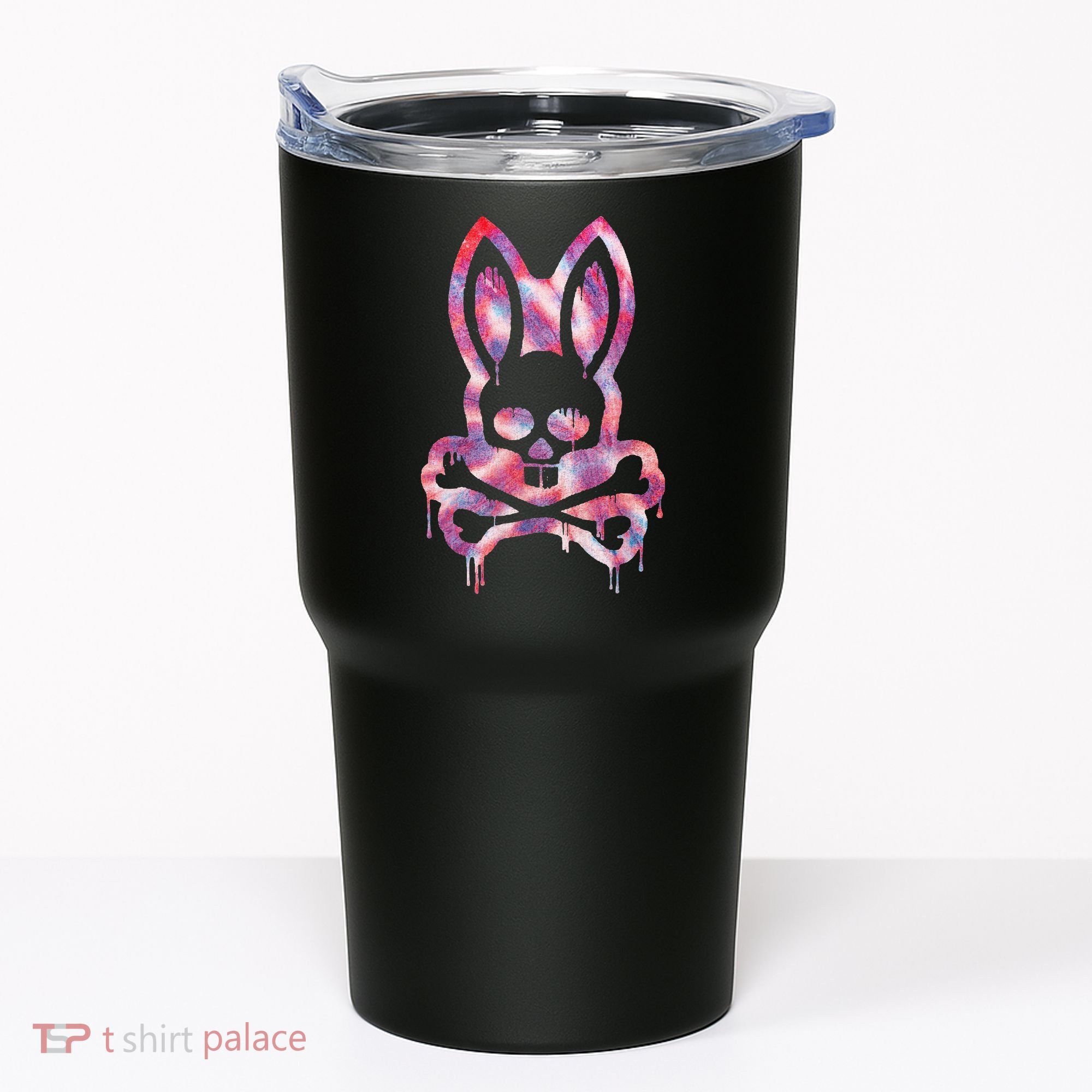 Scary Skull And Crossbones Bad Rabbit Horror Bunny Halloween Tumbler