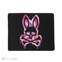 Scary Skull And Crossbones Bad Rabbit Horror Bunny Halloween Mousepad thumb 0
