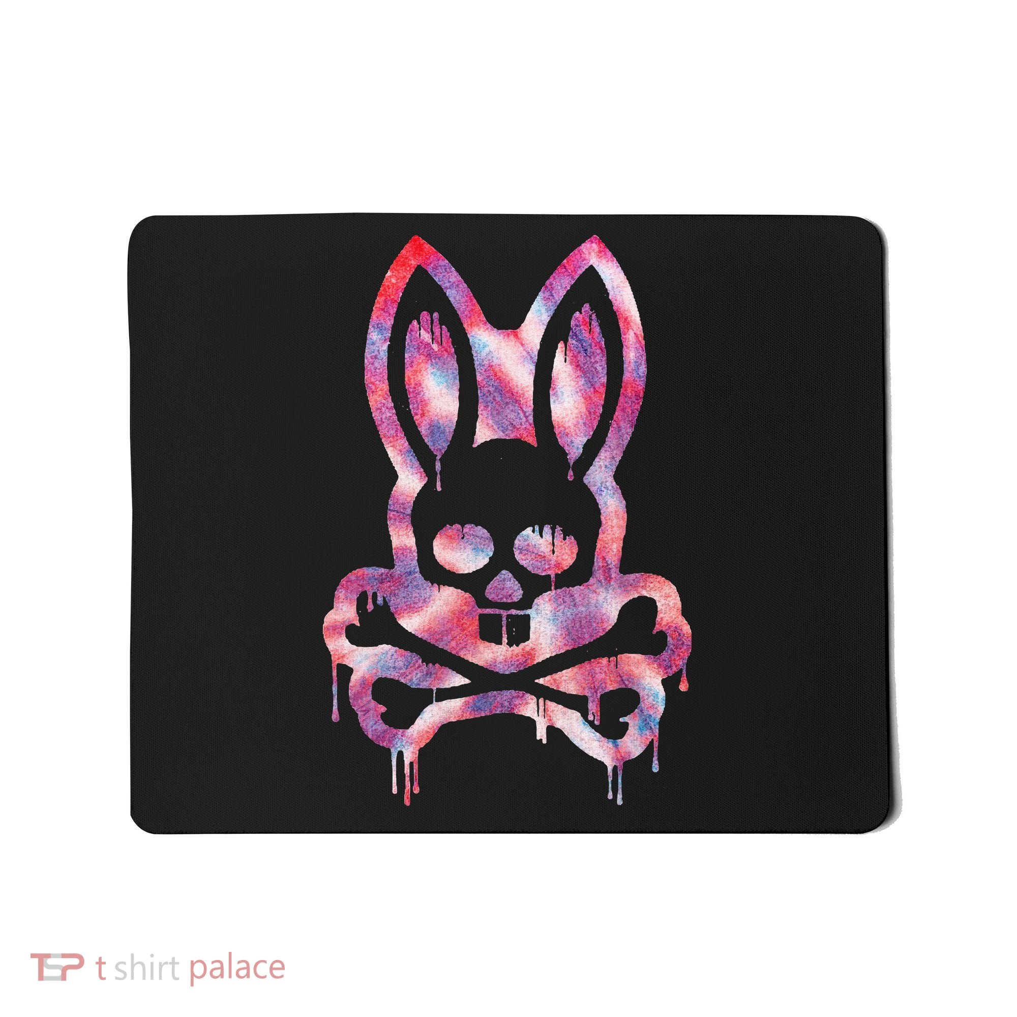 Scary Skull And Crossbones Bad Rabbit Horror Bunny Halloween Mousepad