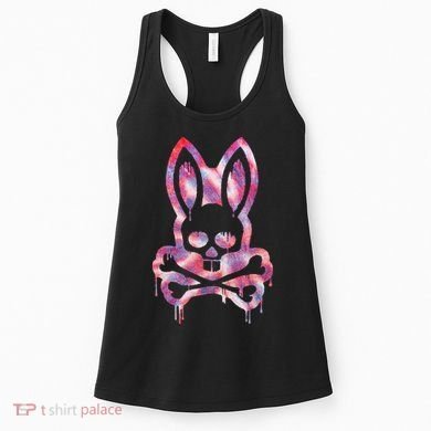 Scary Skull And Crossbones Bad Rabbit Horror Bunny Halloween Women's Tank Top
