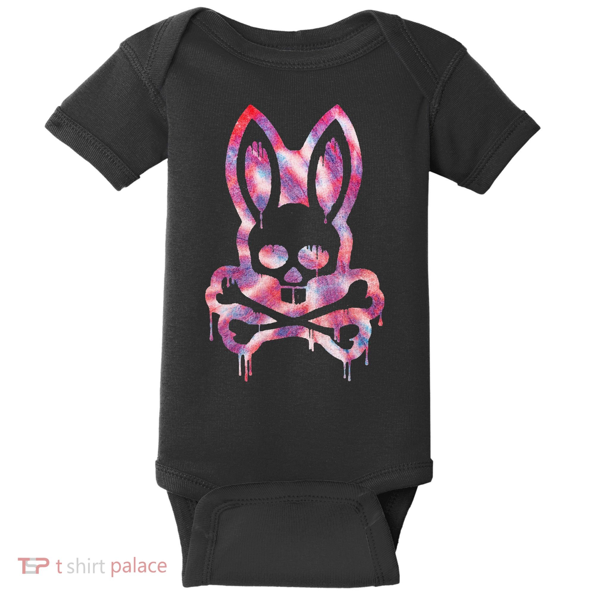 Scary Skull And Crossbones Bad Rabbit Horror Bunny Halloween Baby Bodysuit