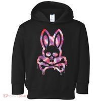 Scary Skull And Crossbones Bad Rabbit Horror Bunny Halloween Toddler Hoodie thumb 0