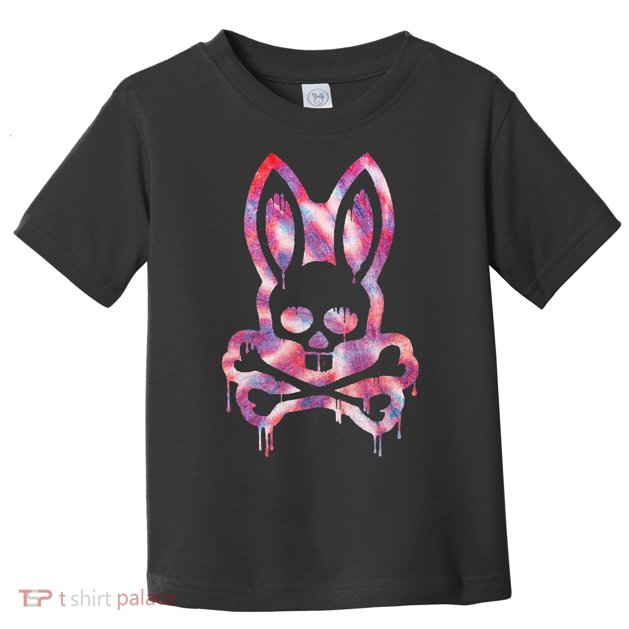 Scary Skull And Crossbones Bad Rabbit Horror Bunny Halloween Toddler T-Shirt