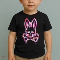 Scary Skull And Crossbones Bad Rabbit Horror Bunny Halloween Toddler T-Shirt thumb 2