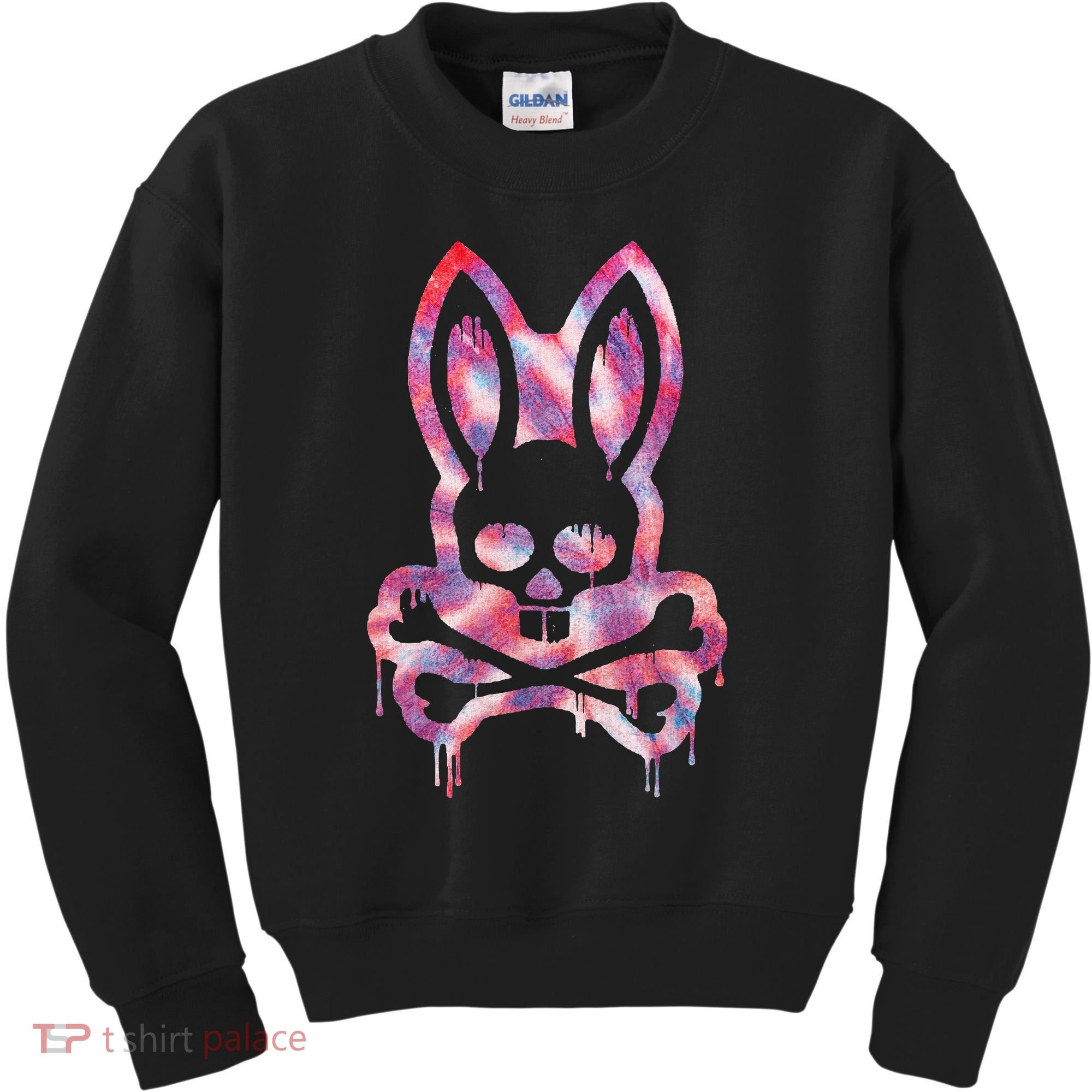 Scary Skull And Crossbones Bad Rabbit Horror Bunny Halloween Kids Sweatshirt