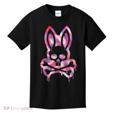 Scary Skull And Crossbones Bad Rabbit Horror Bunny Halloween Kids T-Shirt