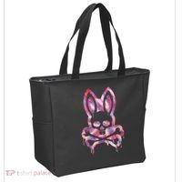 Scary Skull And Crossbones Bad Rabbit Horror Bunny Halloween Tote Bag thumb 2