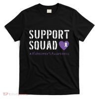 Support Squad Alzheimers Awareness Heart Ribbon T-Shirt thumb 0
