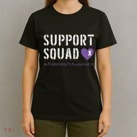 Support Squad Alzheimers Awareness Heart Ribbon T-Shirt thumb 4
