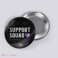Support Squad Alzheimers Awareness Heart Ribbon Button thumb 0