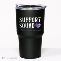 Support Squad Alzheimers Awareness Heart Ribbon Tumbler thumb 0