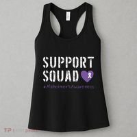 Support Squad Alzheimers Awareness Heart Ribbon Women's Tank Top thumb 3