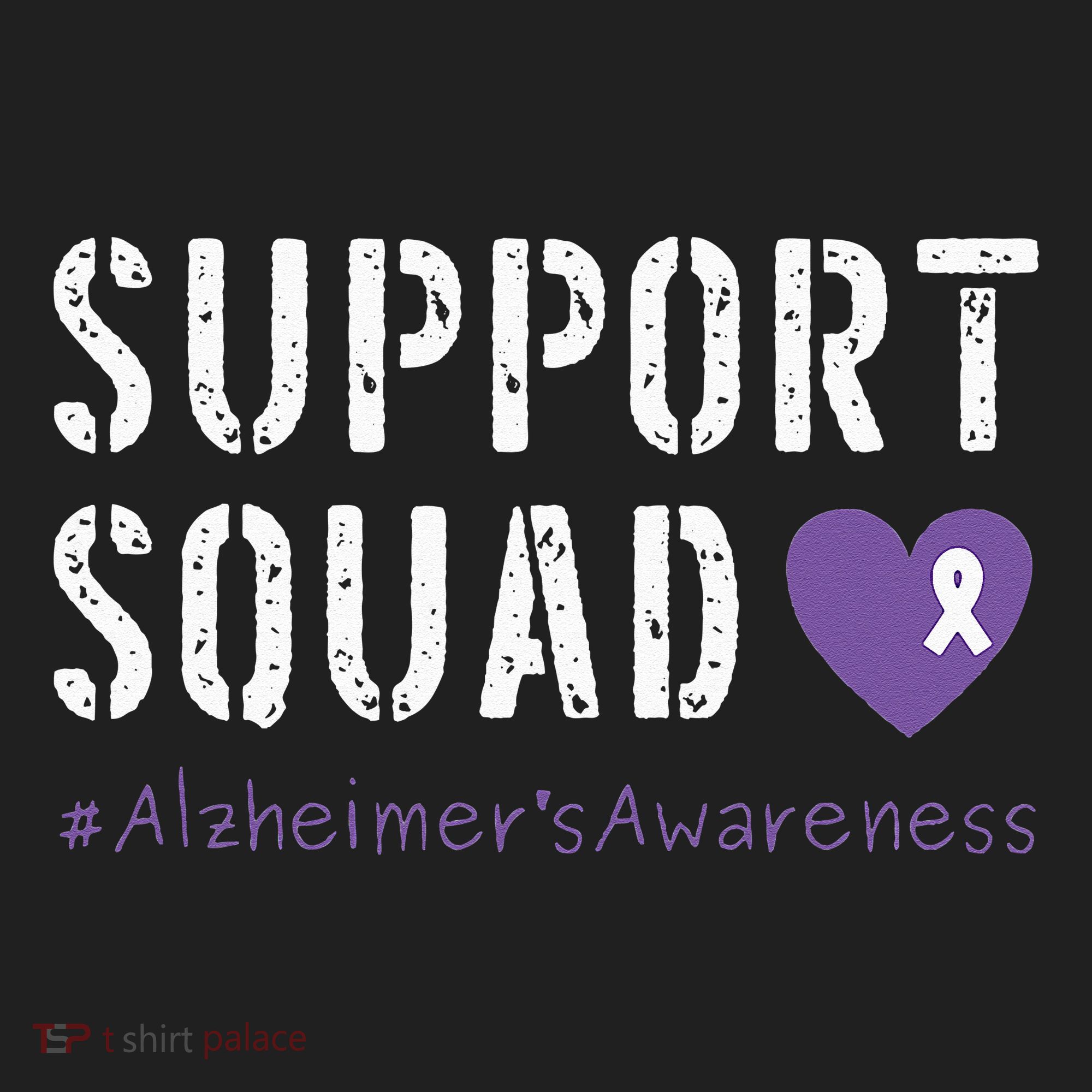 Support Squad Alzheimers Awareness Heart Ribbon Hat