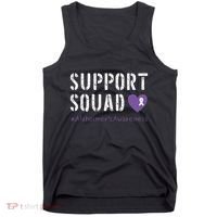 Support Squad Alzheimers Awareness Heart Ribbon Tank Top thumb 0
