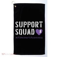 Support Squad Alzheimers Awareness Heart Ribbon Golf Towel thumb 0