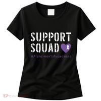 Support Squad Alzheimers Awareness Heart Ribbon Women's T-Shirt thumb 0