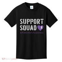Support Squad Alzheimers Awareness Heart Ribbon Kids T-Shirt thumb 0