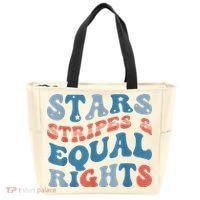 Stars Stripes And Equal Rights 4th Of July Womens Rights Tote Bag thumb 0