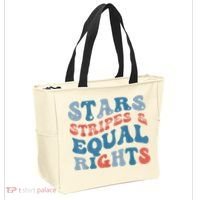 Stars Stripes And Equal Rights 4th Of July Womens Rights Tote Bag thumb 2