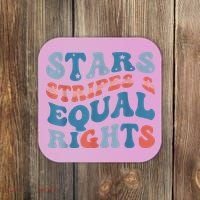 Stars Stripes And Equal Rights 4th Of July Womens Rights Coaster thumb 0