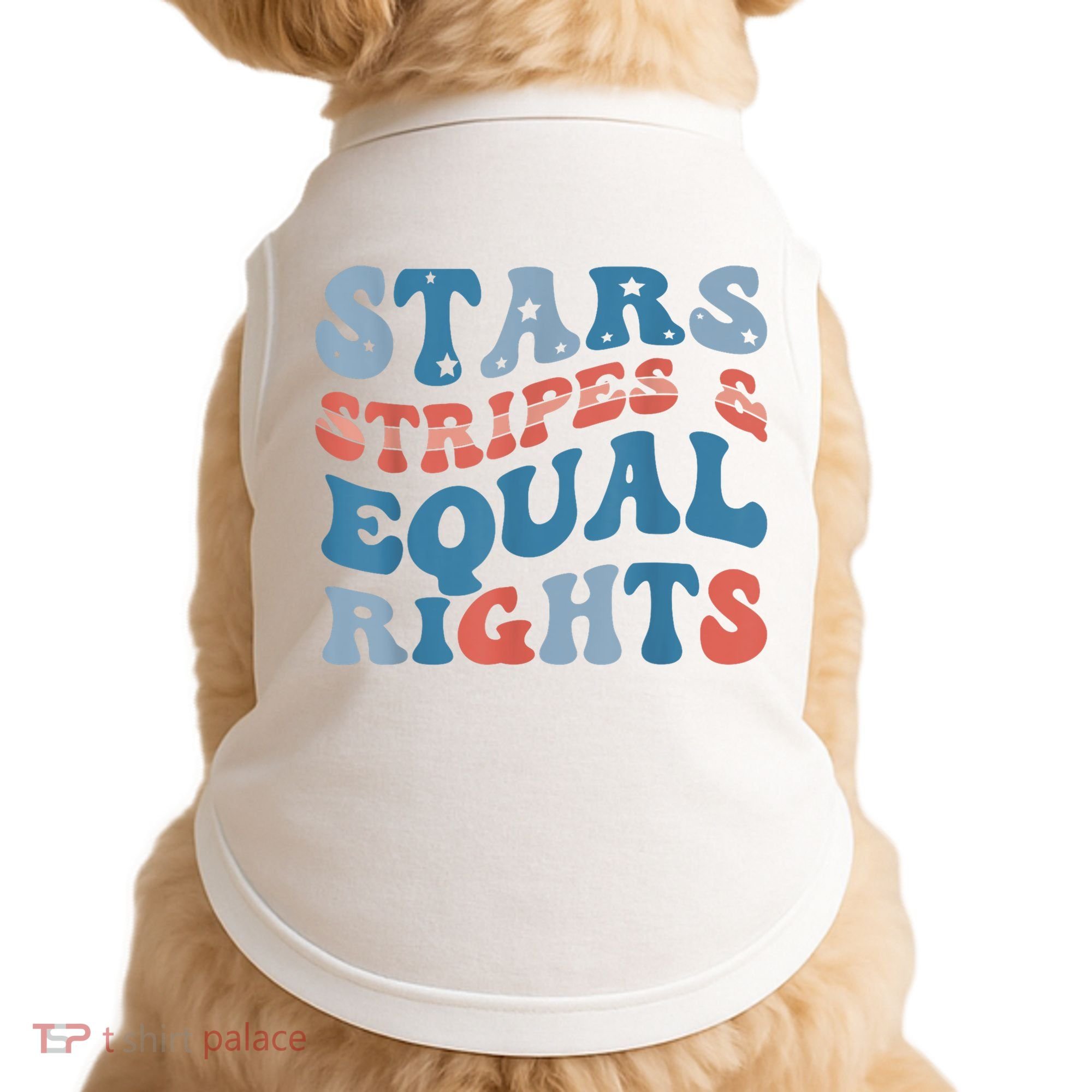 Stars Stripes And Equal Rights 4th Of July Womens Rights Doggie Tank