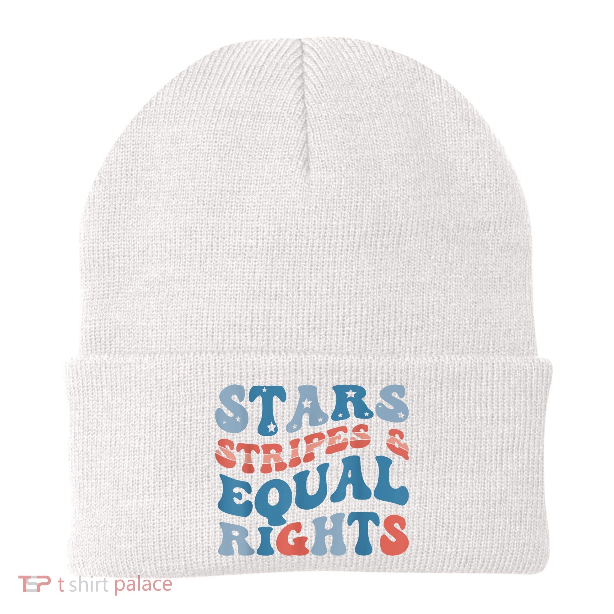 Stars Stripes And Equal Rights 4th Of July Womens Rights Beanie