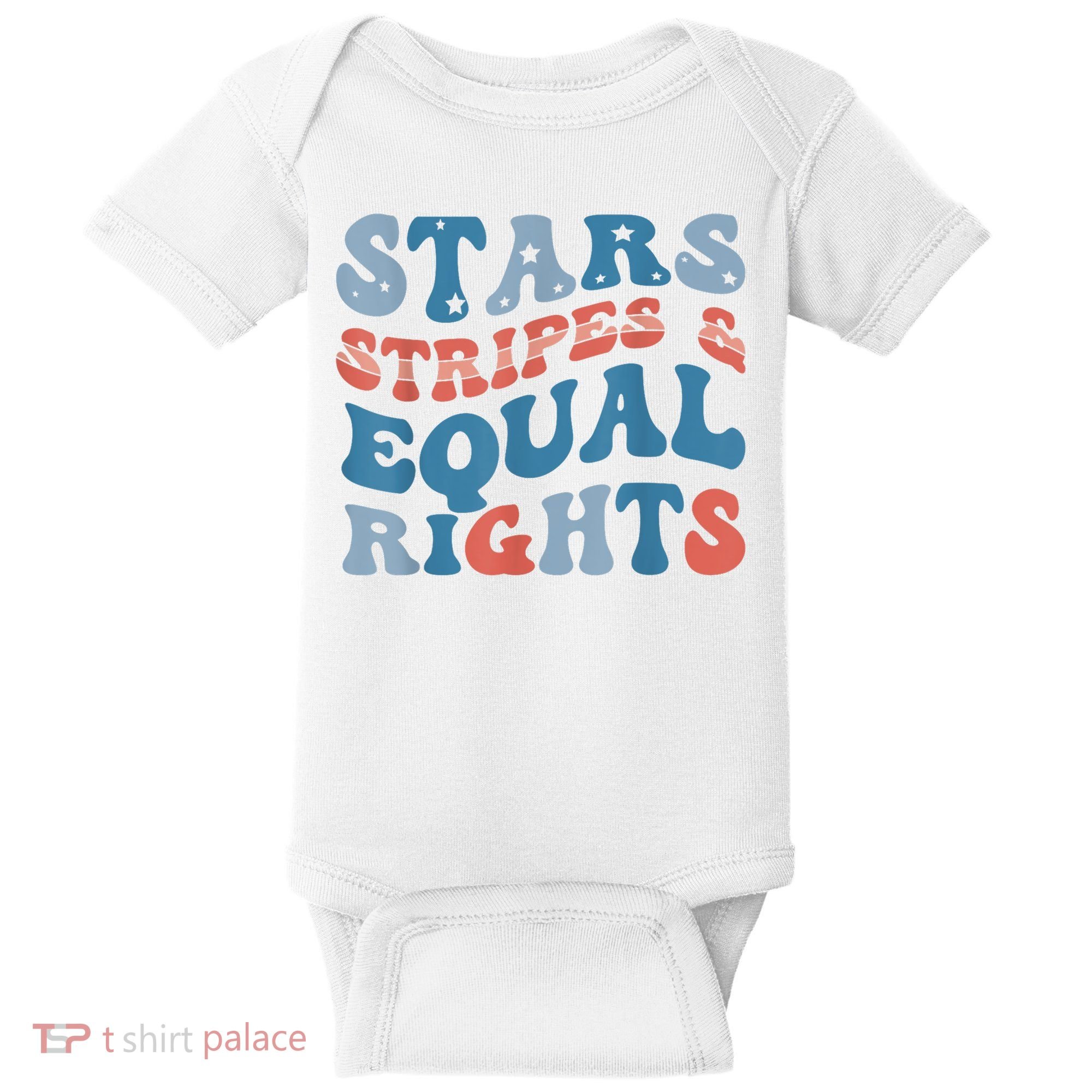 Stars Stripes And Equal Rights 4th Of July Womens Rights Baby Bodysuit