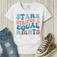 Stars Stripes And Equal Rights 4th Of July Womens Rights Women's T-Shirt thumb 3