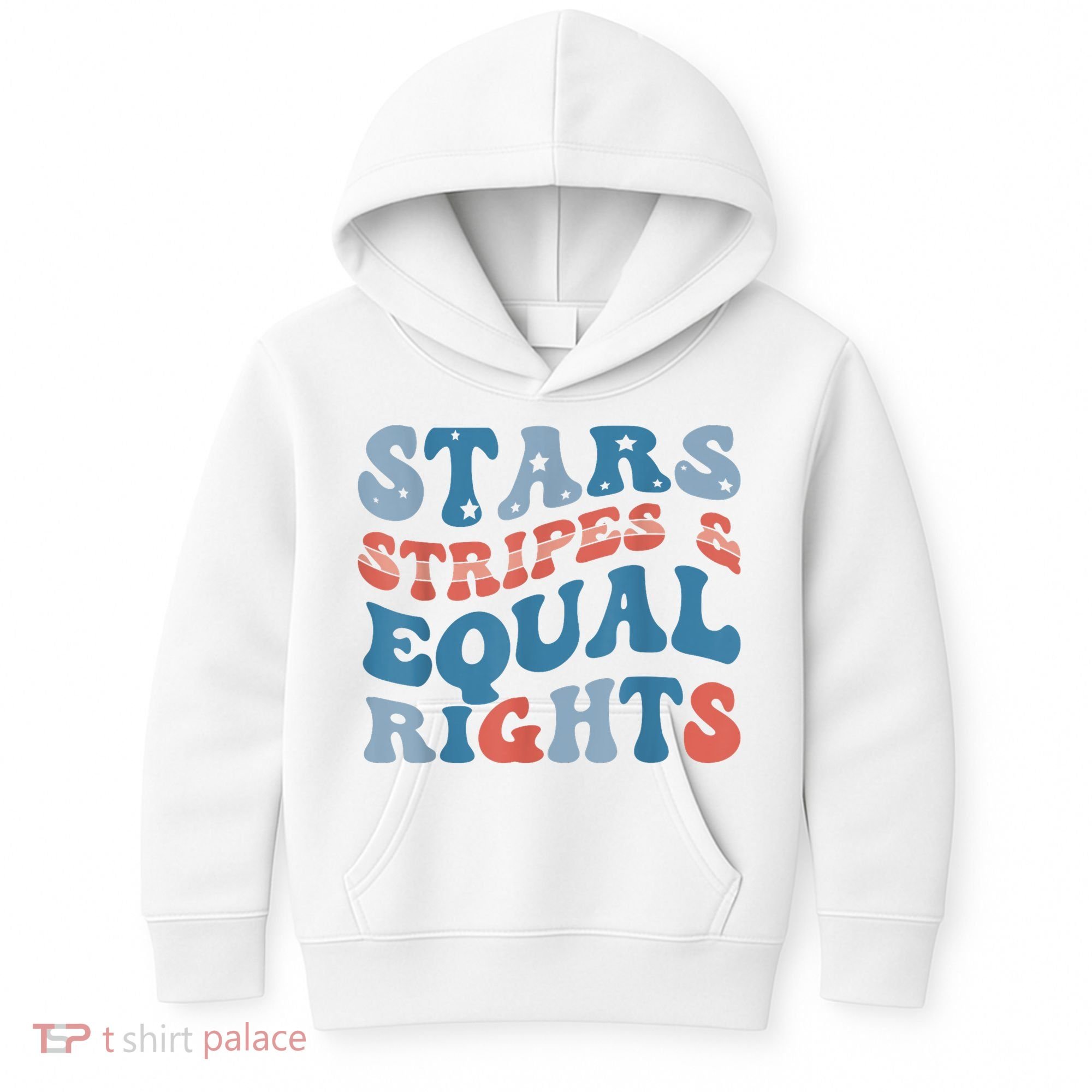 Stars Stripes And Equal Rights 4th Of July Womens Rights Kids Hoodie