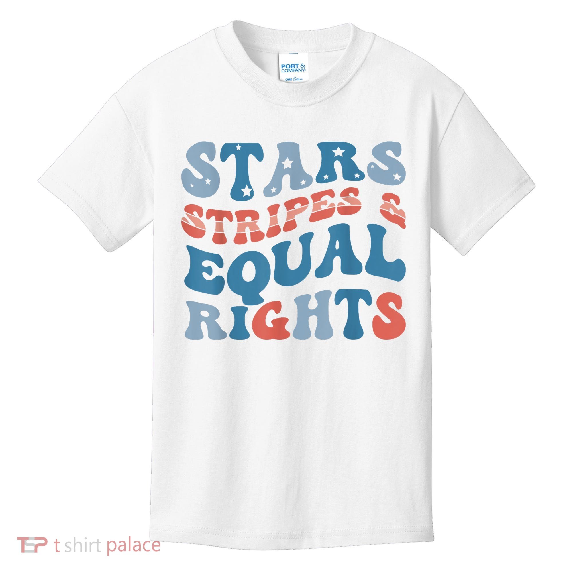 Stars Stripes And Equal Rights 4th Of July Womens Rights Kids T-Shirt