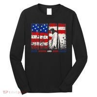 Stars Stripes And Jesus Christ Patriotic Long Sleeve Shirt thumb 0