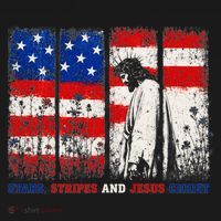 Stars Stripes And Jesus Christ Patriotic Long Sleeve Shirt thumb 2