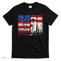 Stars Stripes And Jesus Christ Patriotic T-Shirt thumb 0