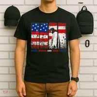 Stars Stripes And Jesus Christ Patriotic T-Shirt thumb 6