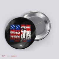 Stars Stripes And Jesus Christ Patriotic Button thumb 0