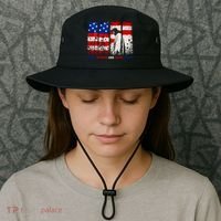 Stars Stripes And Jesus Christ Patriotic Bucket Hat thumb 3