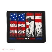 Stars Stripes And Jesus Christ Patriotic Mousepad thumb 0