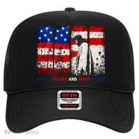 Stars Stripes And Jesus Christ Patriotic Hat thumb 0