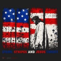 Stars Stripes And Jesus Christ Patriotic Hat thumb 2