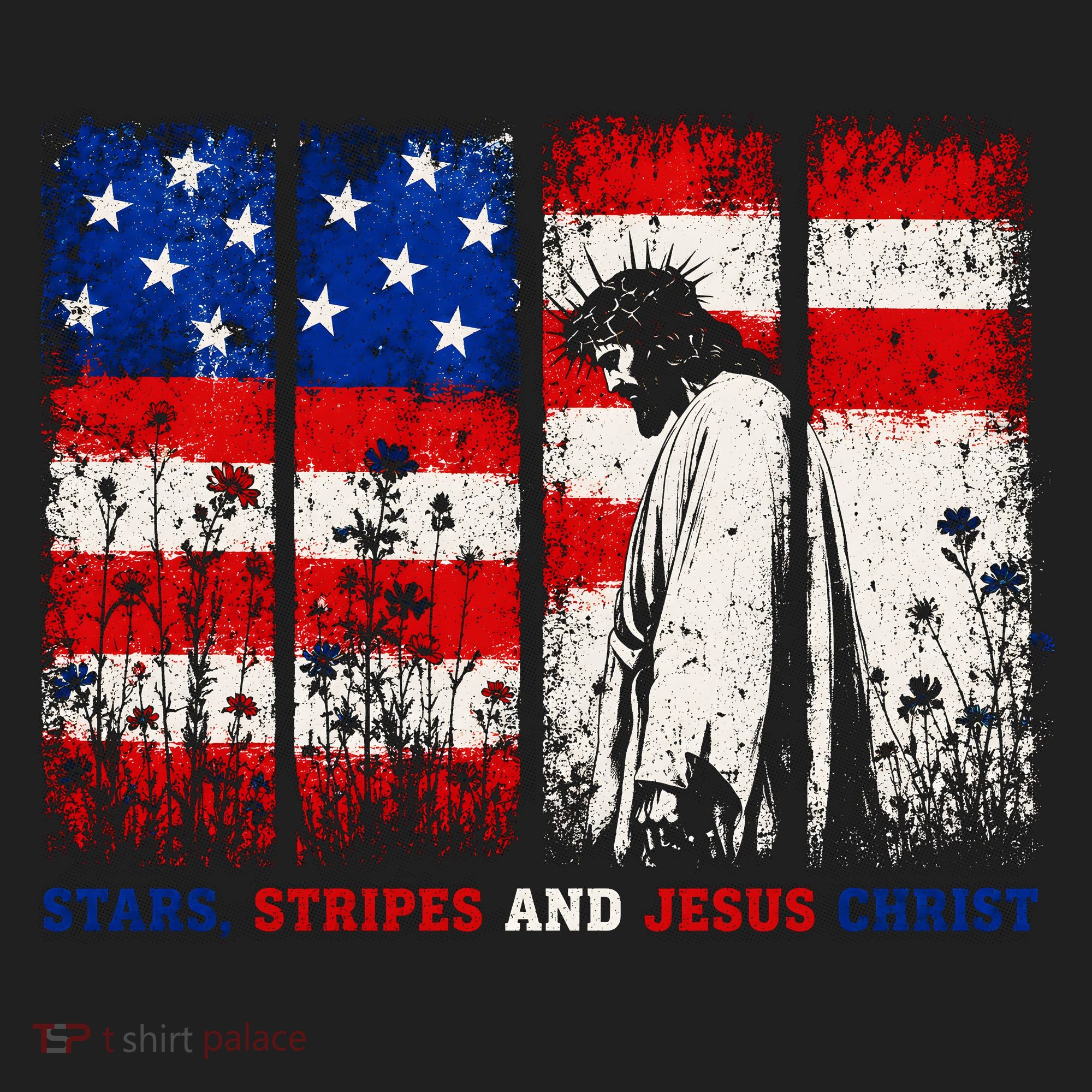 Stars Stripes And Jesus Christ Patriotic Hat